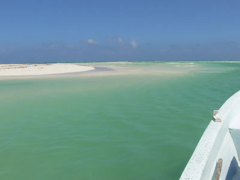 Agua turquesa en Boca Paila, Reserva de Sian Ka'an